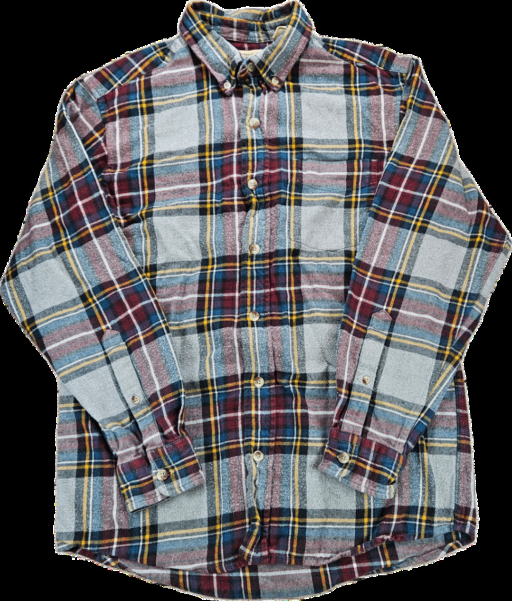 RED HEAD Men's M Plaid Cotton Flannel Button-Down Shirt Long Sleeve